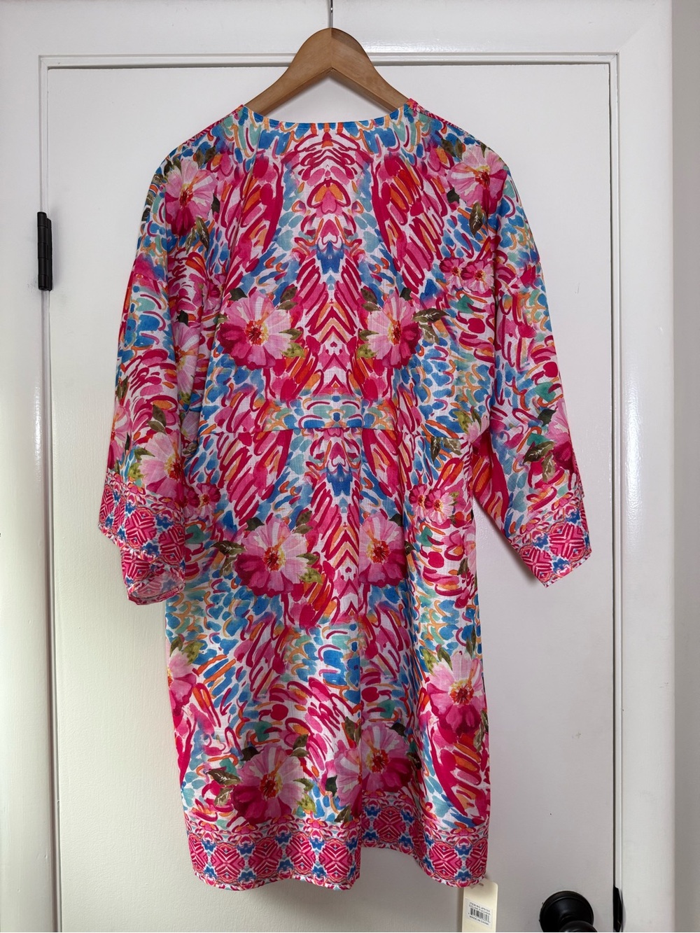 ๐ Comfy Luxe Colorful Cover Up Dress Boho Chic Hippie Bohemian Floral - Picture 11 of 13
